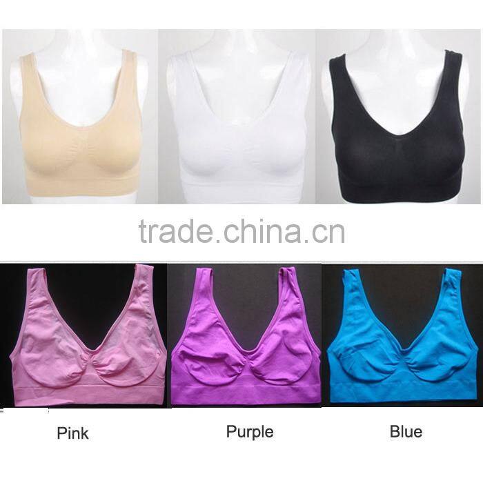 New U Back Sport Yoga Bra Leisure Seamless Genie Bra Camisole Exercise Crop Tops Non Padded 3pcs/set