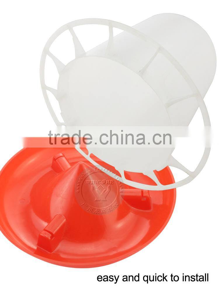 6KG Poultry Thicker Feeder Pan adjustable poultry plastic chicken feeder