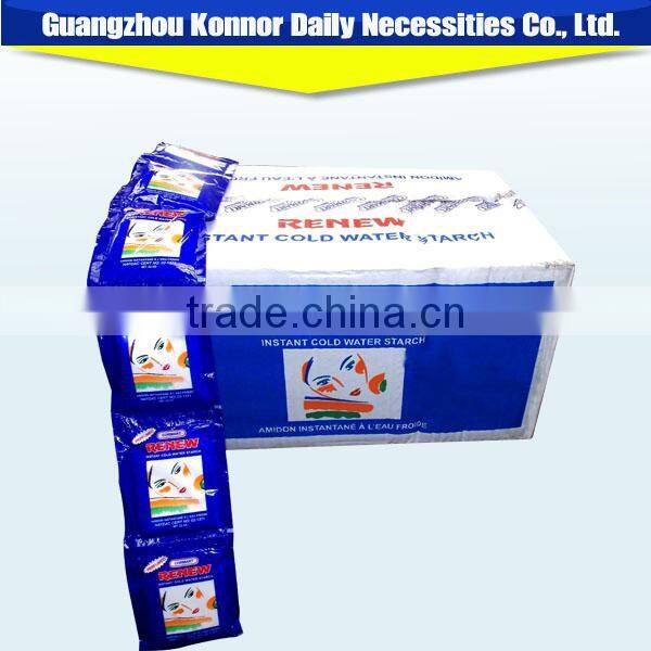 Super instant cold water starch powder for fabric stiffing