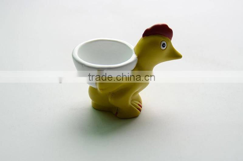 new design chicken shape design polyresin egg holder for breakfast