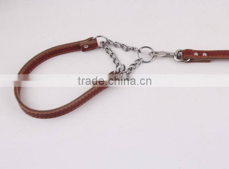 Personalized Design Functional pet collar dog leash Leather Dog Leash for Training Walking, real leather dog leash Made in China