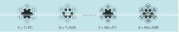 6x7 or 6x9 steel wire rope