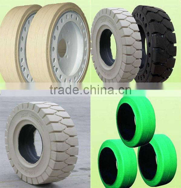 high performance 266*160 non-marking tires colorful solid tyres for industrial forklift
