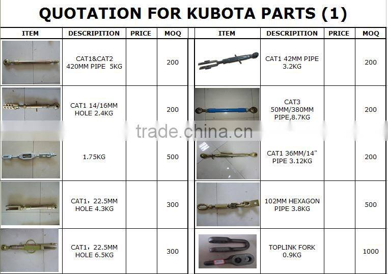 FACTORY PRICE KUBOTA LINKAGE, TOPLINK ASSEMBLY, KUBOTA PARTS FOR SALES