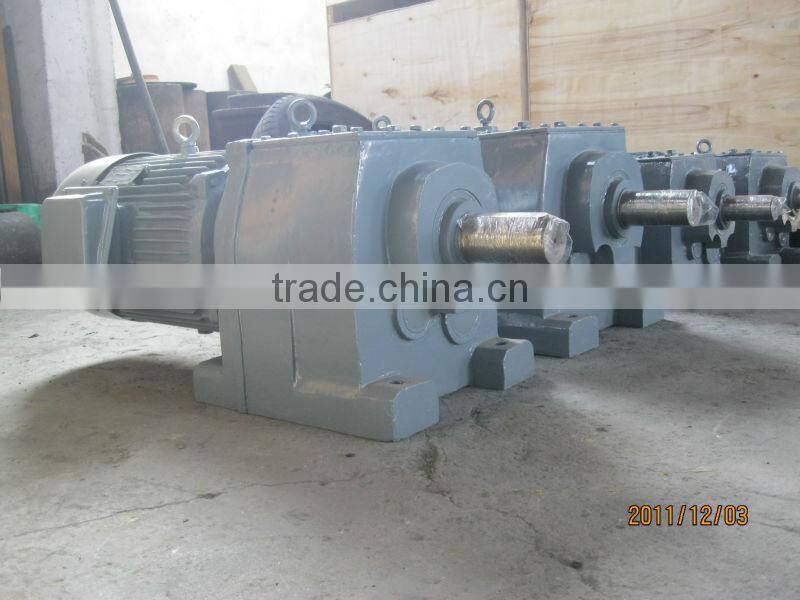 R series inline gear reducer low rpm ac gear motor