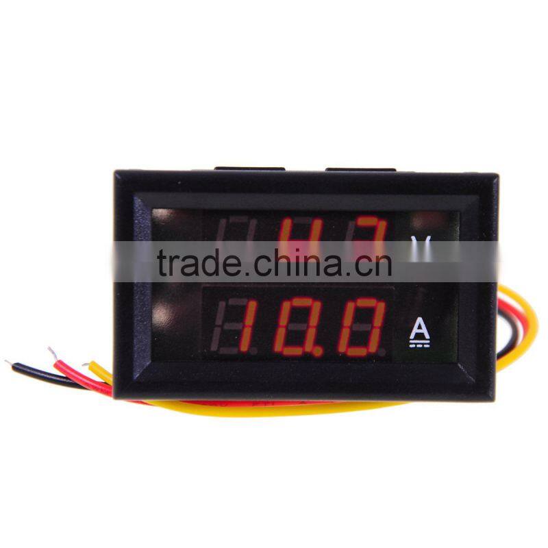 DC 4.5V-30V 50A Red Dual Panel LED Digital Voltmeter Ammeter Voltage with Shunt