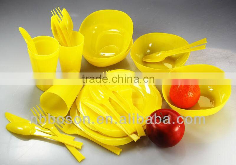 6pcs plastic dinnerware sets
