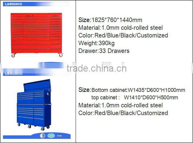2017 latest fashion top design tool trolley cabinet with drawers
