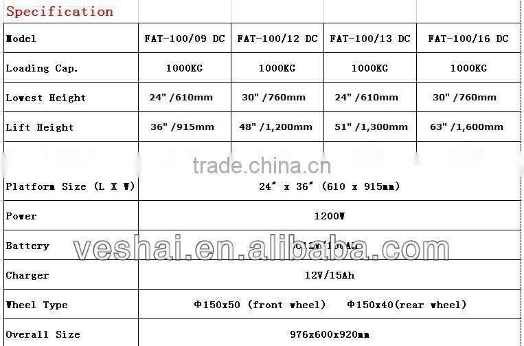 Double Cylinder Lift Table FAT-100/13DC
