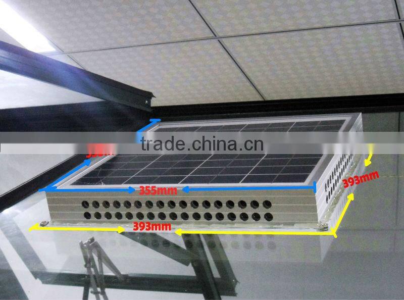 grand technology 15W/12V DC Solar Thermostatic Ventilator Fan Vent for greenhouse use