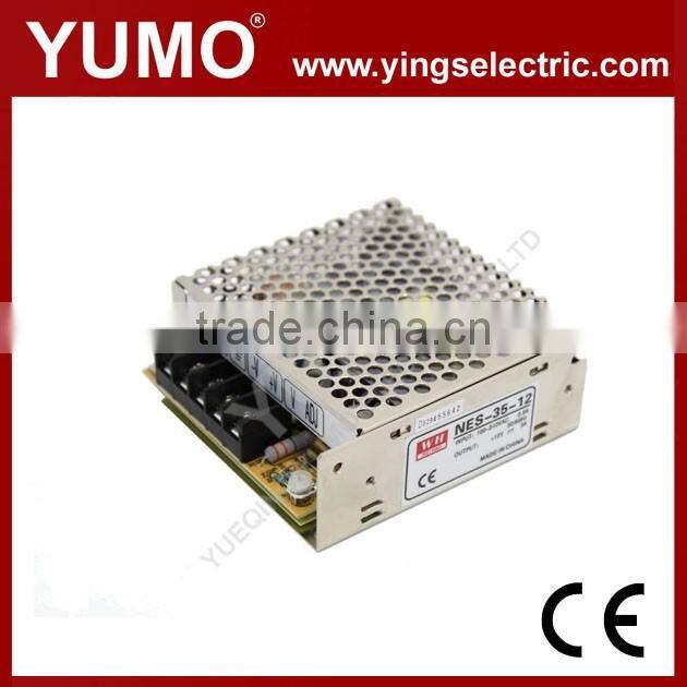 YUMO NES-35 35W 5VDC 12VDC 24VDC NES Series Efficient single SMPS switching power Switch Mode Power Supply