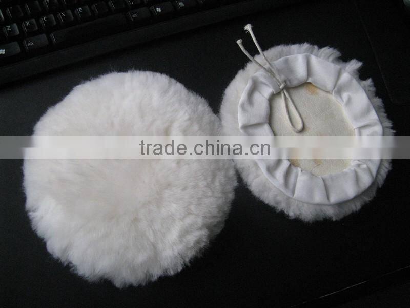 lambskin wool bonnet ,sheepshin wool polishing pad