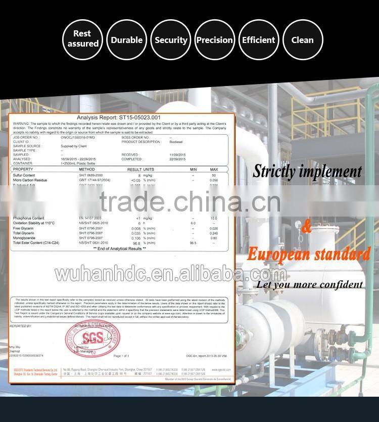 High quality B100 biodiesel manufacturing machines biodiesel production plant for sale, biodiesel machine