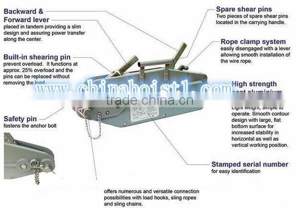 lifting hand wire rope winch