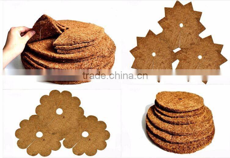 Natural coco disc weed mulch mats tree ring coco disc