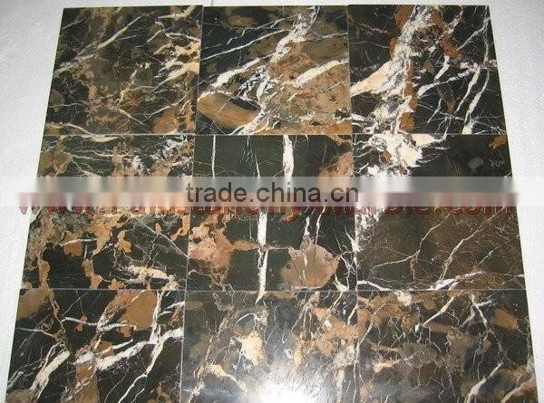BLACK AND GOLD MICHAELANGELO MARBLE TILES