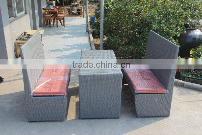 Outdoor PE synthetic rattan benches leisure table and chairs CF1275