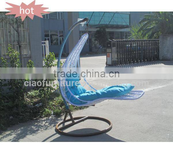 Unique Design Mermaid Shape Garden Rattan Hanging Swings