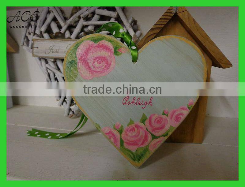 Antique heart shape wooden craft Vintage wooden craft Rustic wooden craft