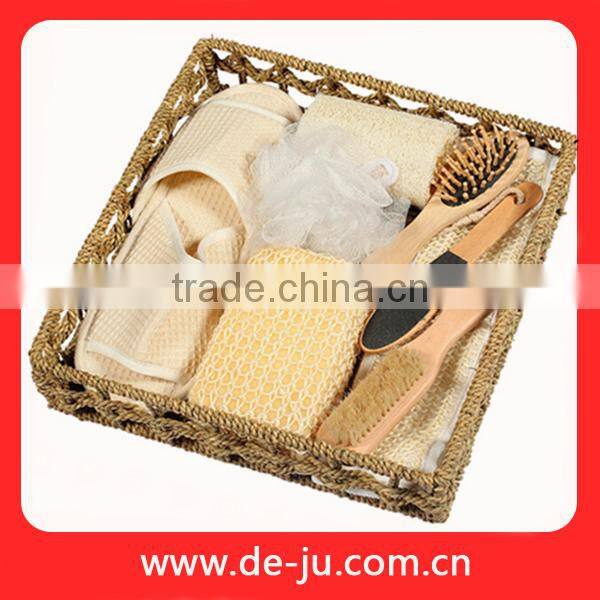 High Quality Bath Items Square Wicker Bath Set