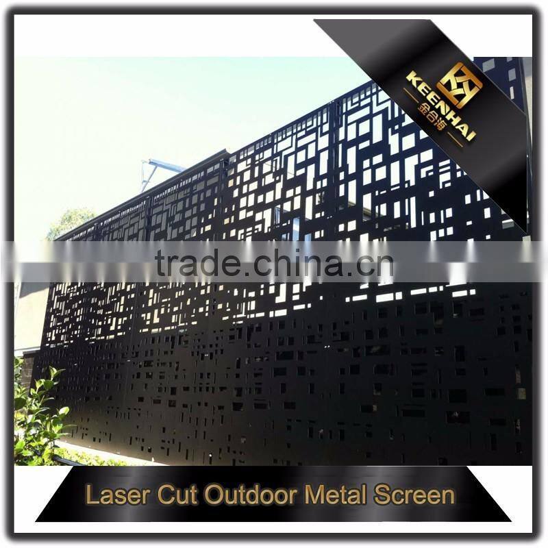 Outdoor Aluminum Decorative Laser Cut Corrugated Fencing Panels