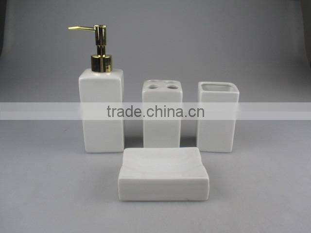 stock bathroom sets in white color