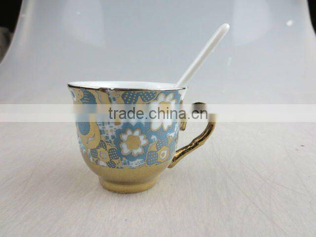 Stock porcelain coffee set with decal