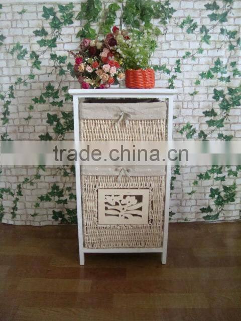 modern practical tall white wooden cabinet with 2 drawer