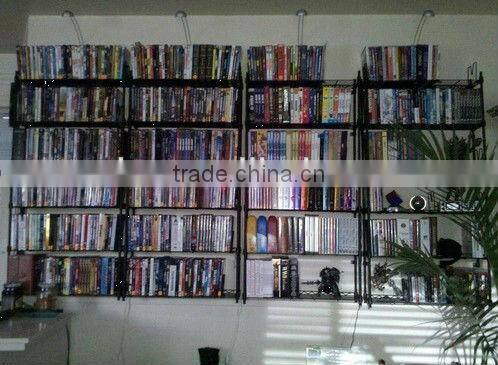 8-Tier Media Rack Black