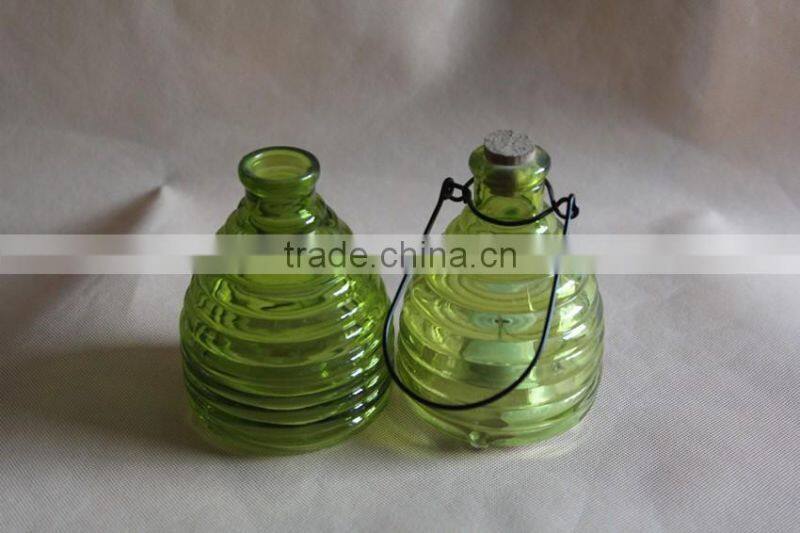 colorful glass bee catcher