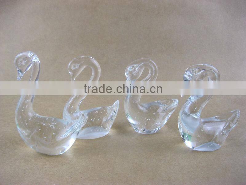 swan shaped glass craft , glass swan , glassware
