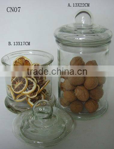 4 sizes clear cylinder glass apothecary jars