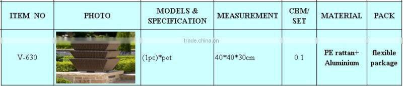 rattan garden planter