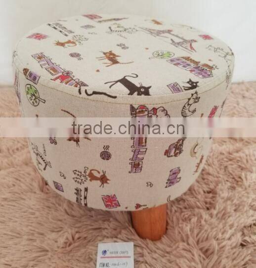 Factory Price H28cm Fabric Covered Ottomans,Footrests