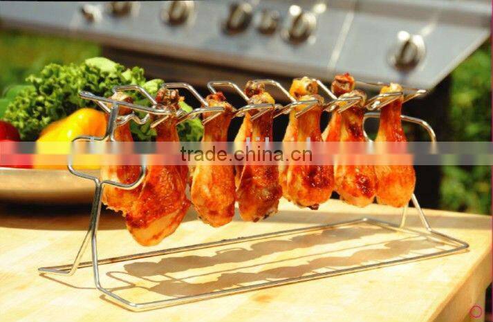 BBQ Chicken Leg Wing Folding Grill Rack Tool