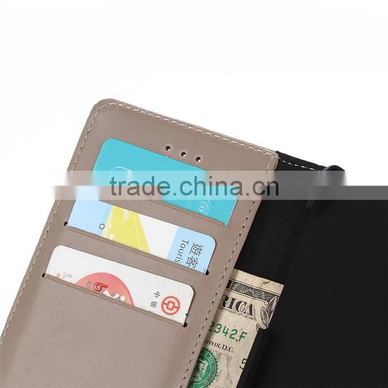High quality crazy-horse PU card bumper/pocket cell phone case for Fujitsu
