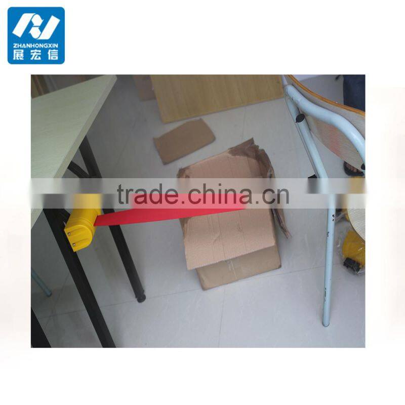 Plastic retractable wall barrier stanchions