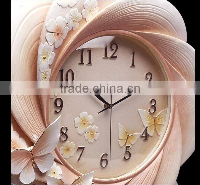 M27B Momoda Living room Creative modern fancy elegant 3D flower wall clock quiet quartz decoration large wall clock