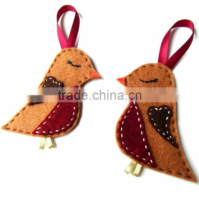 2016 high quality flower shape felt christmas tree decoration passed CE