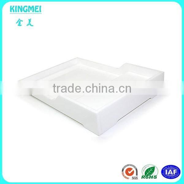 Hot sale white acrylic hotel and restaurant serving tray & plexiglass bathroom organizer storage