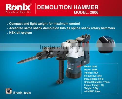 Ronix Industrial level Demolition Hammer 17mm 950W model 2806