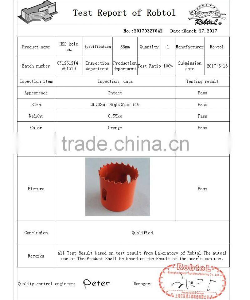 38mm HSS Hole Saw Cutter Drill Core Bits Kit Set Carbide Tipped HSS Bi-Metal