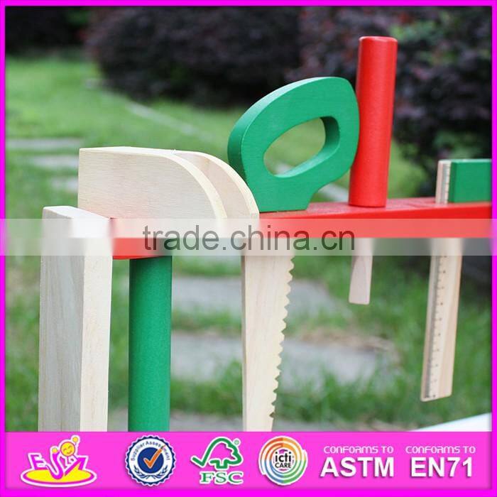 2016 new design baby wooden tool toy set, wholesale kids wooden tool toy set, educational children wooden tool toy set W03D069