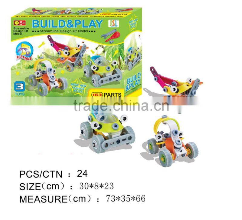 cheap kids DIY small toy car assembly from China
