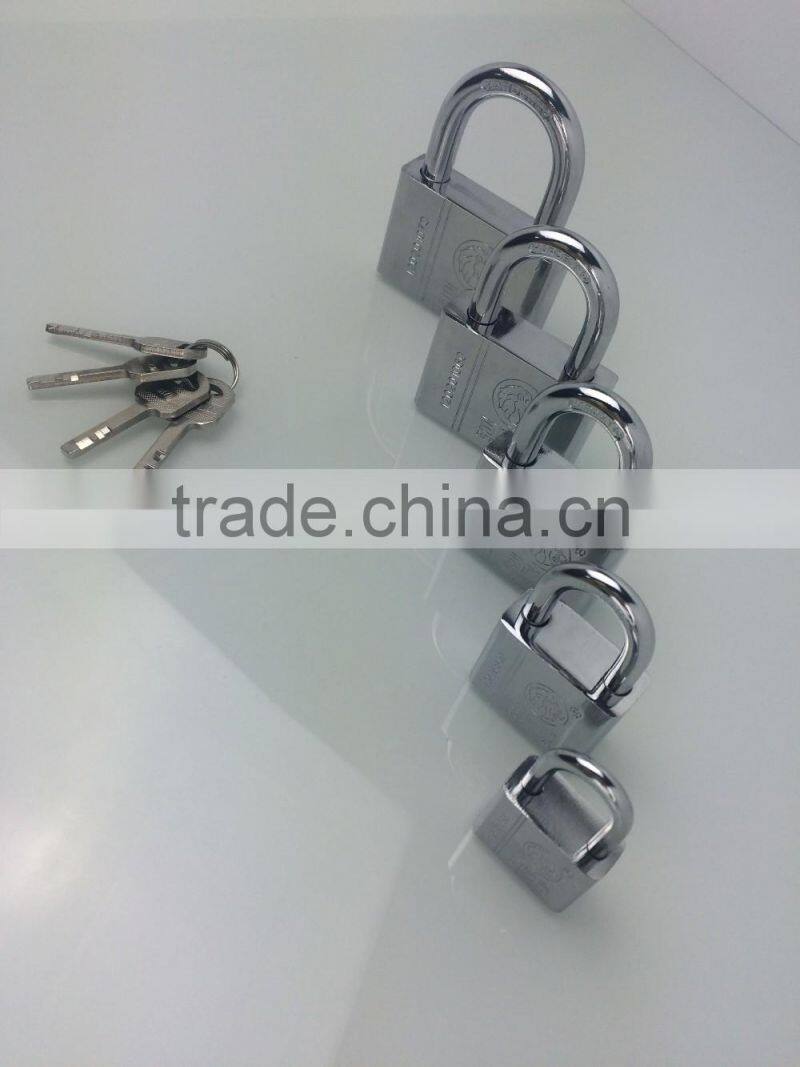 Berrylion tools polished finished draw protection padlock with 4 backup keys