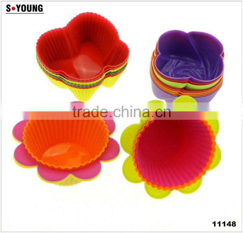 11147 Lovely mini star shaped Eco-friendly silicon cake silicone mold
