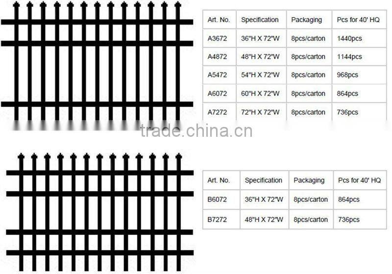 Residential Fence Garden Fence Picket Fence Aluminum Rail Fence, Aluminum Alloy Railing