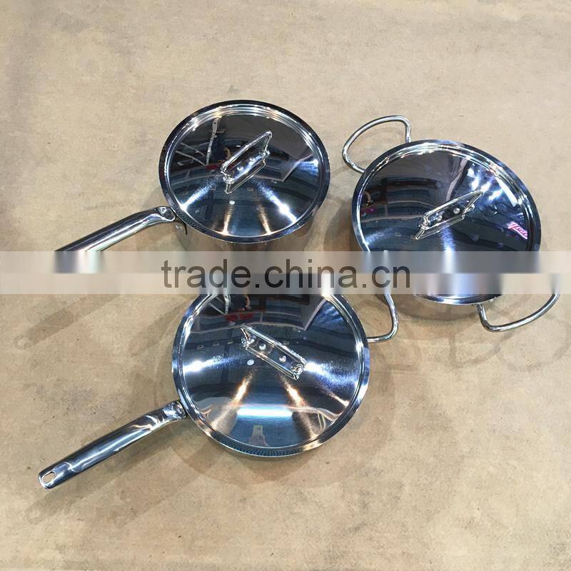 stainless steel NON-STICK PAN FRYING COOKWARE SET