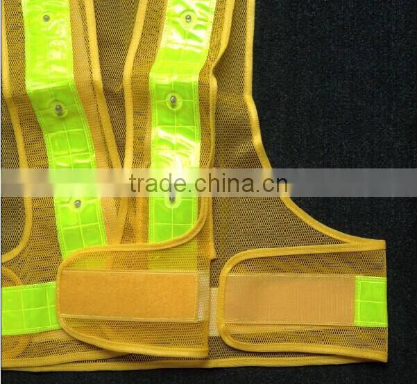Reflective Led Lighted Flashing Police Safety Vest With Velcro EN471 High Visibility