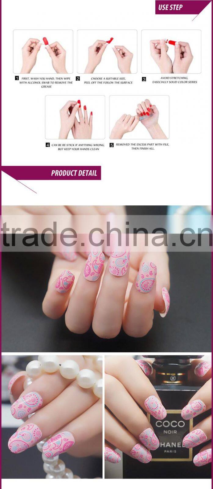 DIY Salon 100% Real Nail Polish Strip OEM Nail Patch